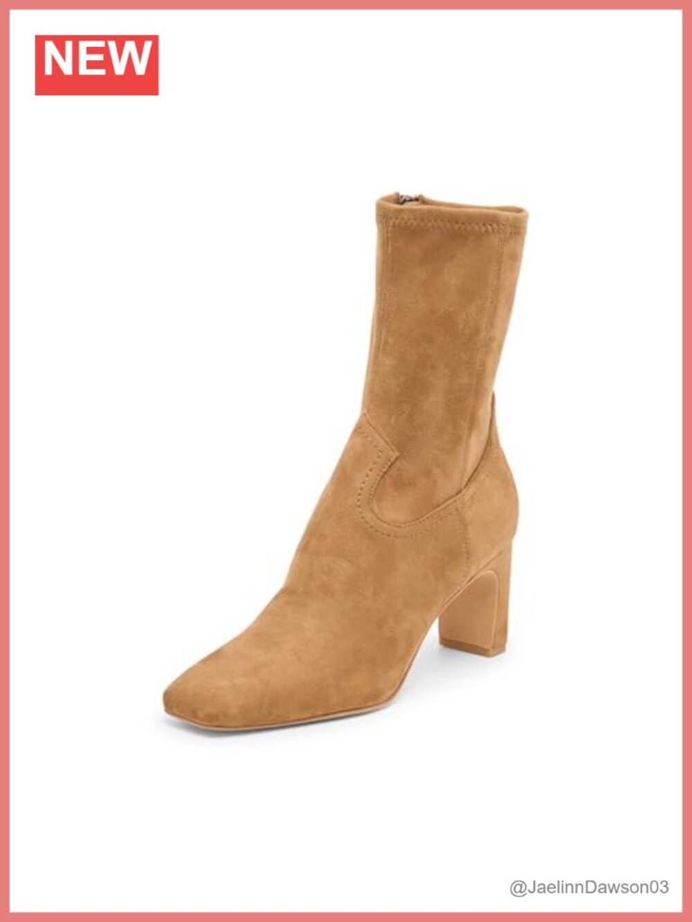 Dolce Vita Roan Mid Calf Boot Block Heel Stella Suede